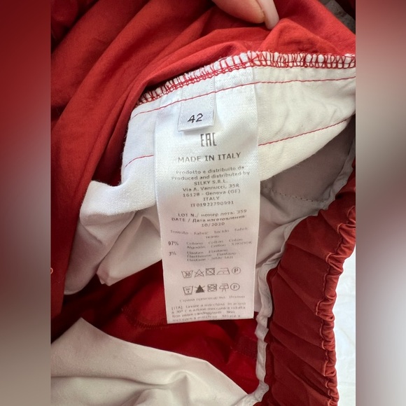 Rosso35 | Women’s SZ 42 (US S-M) Wide Leg Crop Pant | Side Stripe - Picture 3 of 9